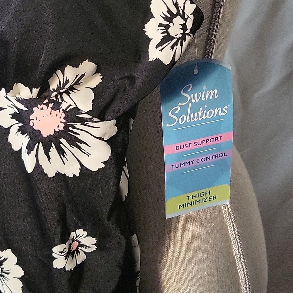 💥 NWT Swim Solutions Floral swim dress swimdress - Picture 5 of 9